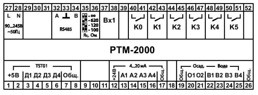 Схема подключение РТ 2000