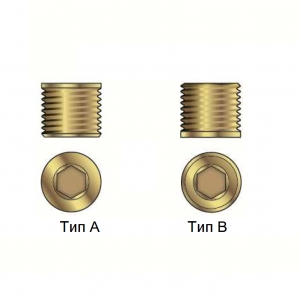Заглушки металлические типа А и В